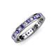 3 - Livia 2.00 mm Iolite and Lab Grown Diamond Eternity Band 