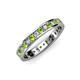 3 - Livia 2.00 mm Peridot and Lab Grown Diamond Eternity Band 