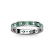 2 - Livia 2.00 mm Emerald and Lab Grown Diamond Eternity Band 