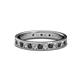 1 - Livia 2.00 mm Black and White Lab Grown Diamond Eternity Band 