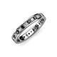 3 - Livia 2.00 mm Black and White Lab Grown Diamond Eternity Band 