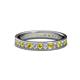 1 - Livia 2.00 mm Yellow and White Lab Grown Diamond Eternity Band 
