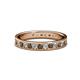 1 - Livia 2.00 mm Smoky Quartz and Lab Grown Diamond Eternity Band 