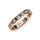 3 - Livia 2.00 mm Smoky Quartz and Lab Grown Diamond Eternity Band 