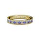 1 - Livia 2.00 mm Tanzanite and Lab Grown Diamond Eternity Band 