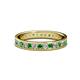 1 - Livia 2.00 mm Green Garnet and Lab Grown Diamond Eternity Band 