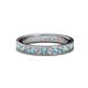 1 - Livia 2.00 mm Aquamarine and Lab Grown Diamond Eternity Band 