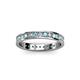 2 - Livia 2.00 mm Aquamarine and Lab Grown Diamond Eternity Band 