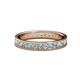 1 - Livia 2.00 mm Aquamarine and Lab Grown Diamond Eternity Band 