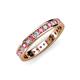 3 - Livia 2.00 mm Pink Tourmaline and Lab Grown Diamond Eternity Band 