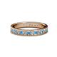 1 - Livia 2.00 mm Blue Topaz and Lab Grown Diamond Eternity Band 