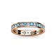 2 - Livia 2.00 mm Blue Topaz and Lab Grown Diamond Eternity Band 