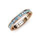 3 - Livia 2.00 mm Blue Topaz and Lab Grown Diamond Eternity Band 
