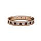 1 - Livia 2.00 mm Red Garnet and Lab Grown Diamond Eternity Band 