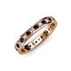 3 - Livia 2.00 mm Red Garnet and Lab Grown Diamond Eternity Band 