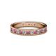1 - Livia 2.00 mm Rhodolite Garnet and Lab Grown Diamond Eternity Band 