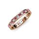 3 - Livia 2.00 mm Rhodolite Garnet and Lab Grown Diamond Eternity Band 