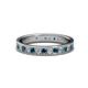 1 - Livia 2.00 mm Blue and White Lab Grown Diamond Eternity Band 