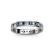 2 - Livia 2.00 mm Blue and White Lab Grown Diamond Eternity Band 