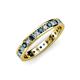 3 - Livia 2.00 mm Blue and White Lab Grown Diamond Eternity Band 