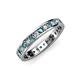 3 - Livia 2.00 mm London Blue Topaz and Lab Grown Diamond Eternity Band 