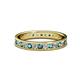 1 - Livia 2.00 mm London Blue Topaz and Lab Grown Diamond Eternity Band 