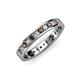 3 - Livia 2.00 mm Smoky Quartz and Lab Grown Diamond Eternity Band 