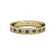 1 - Livia 2.00 mm Smoky Quartz and Lab Grown Diamond Eternity Band 