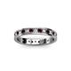 2 - Livia 2.00 mm Red Garnet and Lab Grown Diamond Eternity Band 