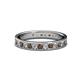 1 - Livia 2.00 mm Smoky Quartz and Lab Grown Diamond Eternity Band 