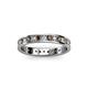 2 - Livia 2.00 mm Smoky Quartz and Lab Grown Diamond Eternity Band 