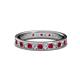 1 - Livia 2.00 mm Ruby and Lab Grown Diamond Eternity Band 
