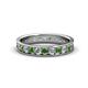1 - Livia 2.40 mm Green Garnet and Lab Grown Diamond Eternity Band 
