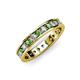 3 - Livia 2.40 mm Green Garnet and Lab Grown Diamond Eternity Band 