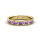 1 - Livia 2.40 mm Amethyst and Lab Grown Diamond Eternity Band 
