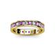 2 - Livia 2.40 mm Amethyst and Lab Grown Diamond Eternity Band 