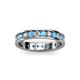 2 - Livia 2.40 mm Blue Topaz and Lab Grown Diamond Eternity Band 