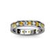 2 - Livia 2.40 mm Citrine and Lab Grown Diamond Eternity Band 