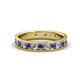 1 - Livia 2.40 mm Iolite and Lab Grown Diamond Eternity Band 