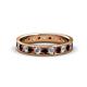 1 - Livia 2.40 mm Red Garnet and Lab Grown Diamond Eternity Band 