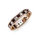 3 - Livia 2.40 mm Red Garnet and Lab Grown Diamond Eternity Band 