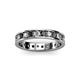 2 - Livia 2.40 mm Black and White Lab Grown Diamond Eternity Band 