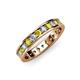 3 - Livia 2.40 mm Yellow and White Lab Grown Diamond Eternity Band 