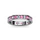 2 - Livia 2.40 mm Pink Sapphire and Lab Grown Diamond Eternity Band 