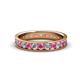 1 - Livia 2.40 mm Pink Sapphire and Lab Grown Diamond Eternity Band 
