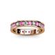 2 - Livia 2.40 mm Pink Sapphire and Lab Grown Diamond Eternity Band 