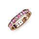 3 - Livia 2.40 mm Pink Sapphire and Lab Grown Diamond Eternity Band 