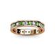 2 - Livia 2.40 mm Green Garnet and Lab Grown Diamond Eternity Band 