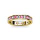 2 - Livia 2.40 mm Pink Tourmaline and Lab Grown Diamond Eternity Band 