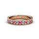 1 - Livia 2.40 mm Pink Tourmaline and Lab Grown Diamond Eternity Band 